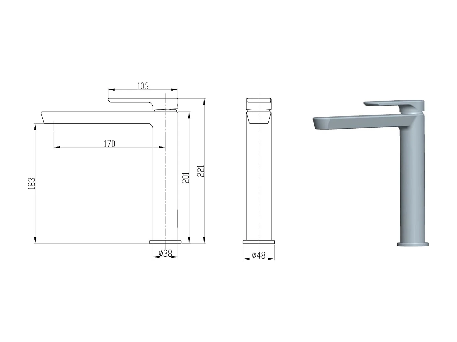 Addict mitigeur lavabo median chromé - Essebagno
