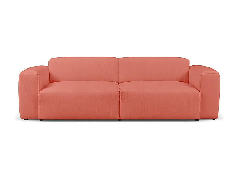 HUNZA – canapé 3 places convertible 152x202 cm, tissu Fjord 56 rose