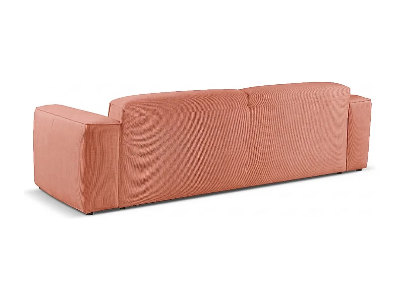 HUNZA – canapé 3 places convertible 152x202 cm, tissu Fjord 56 rose