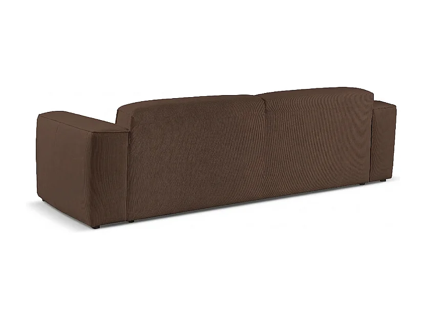 HUNZA – 3-Sitzer-Sofa mit Schlaffunktion 152x202 cm, Stoff Fjord 47 Braun