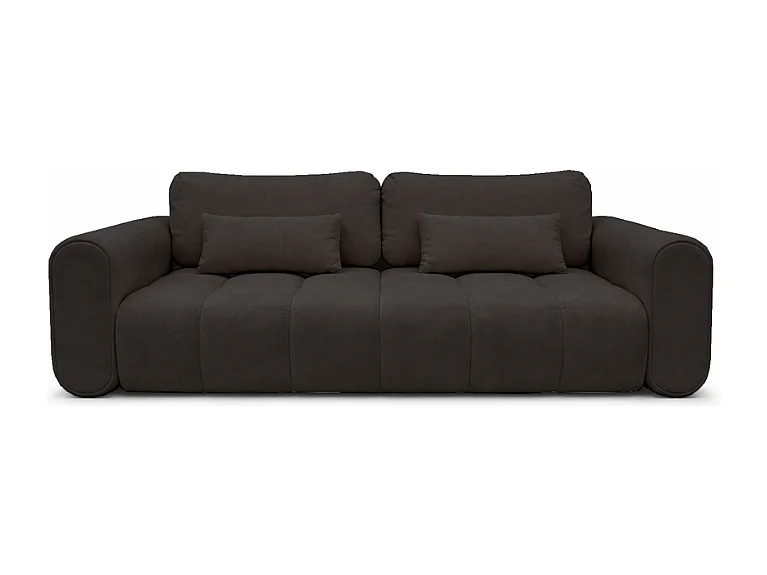 Sofa SOUTH 254 × 103 cm, ausklappbar mit Schlaffunktion, im Stoff GERRA 75 in Schwarz