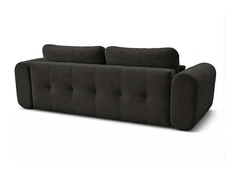 Sofa SOUTH 254 × 103 cm, ausklappbar mit Schlaffunktion, im Stoff GERRA 75 in Schwarz