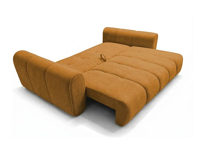 Sofa SOUTH 254 × 103 cm, ausklappbar mit Schlaffunktion, im Stoff GERRA 30 in Orange