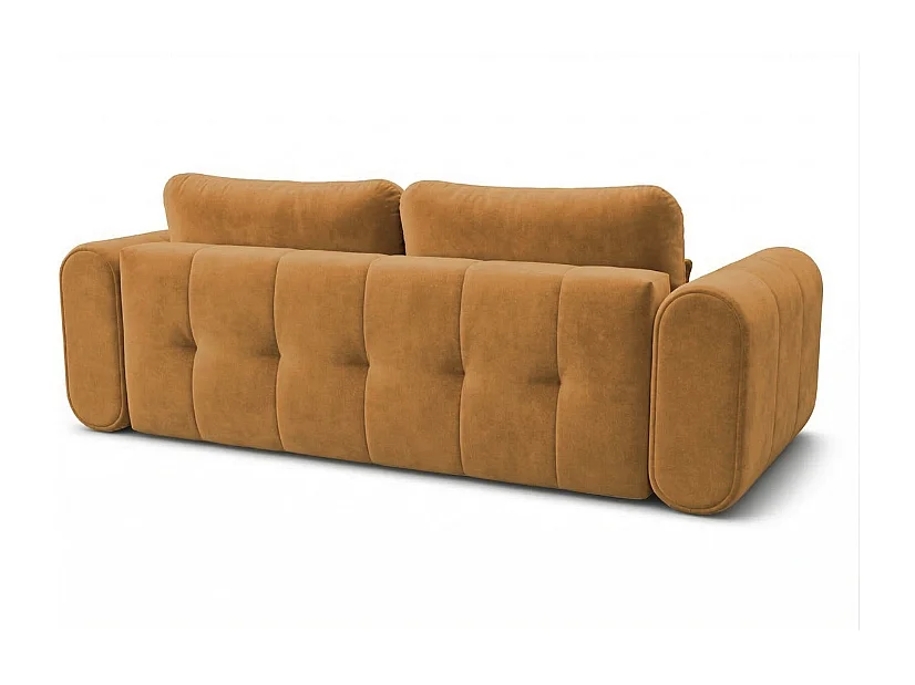 Sofa SOUTH 254 × 103 cm, ausklappbar mit Schlaffunktion, im Stoff GERRA 30 in Orange