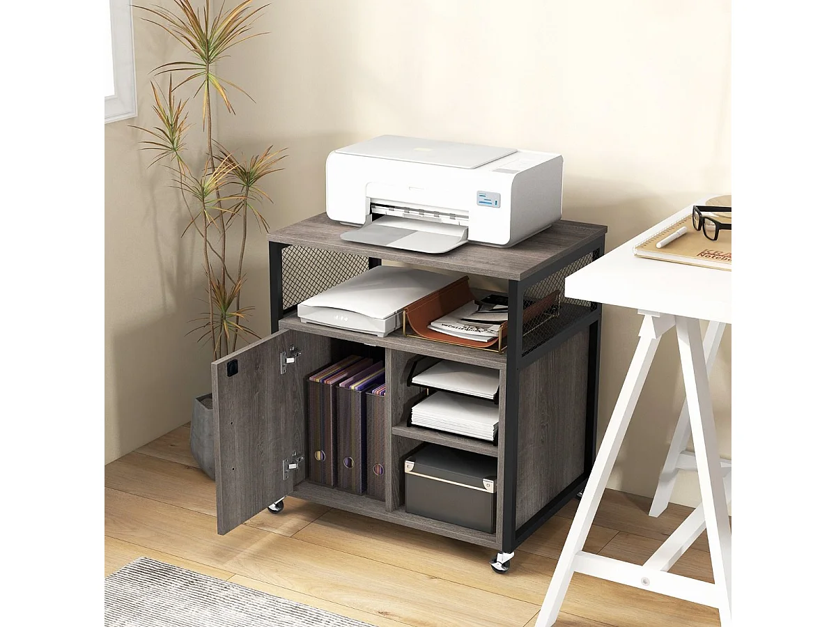 Szafka na dokumenty i drukarkę ze stacją zasilającą 60x43,5x65,5 cm