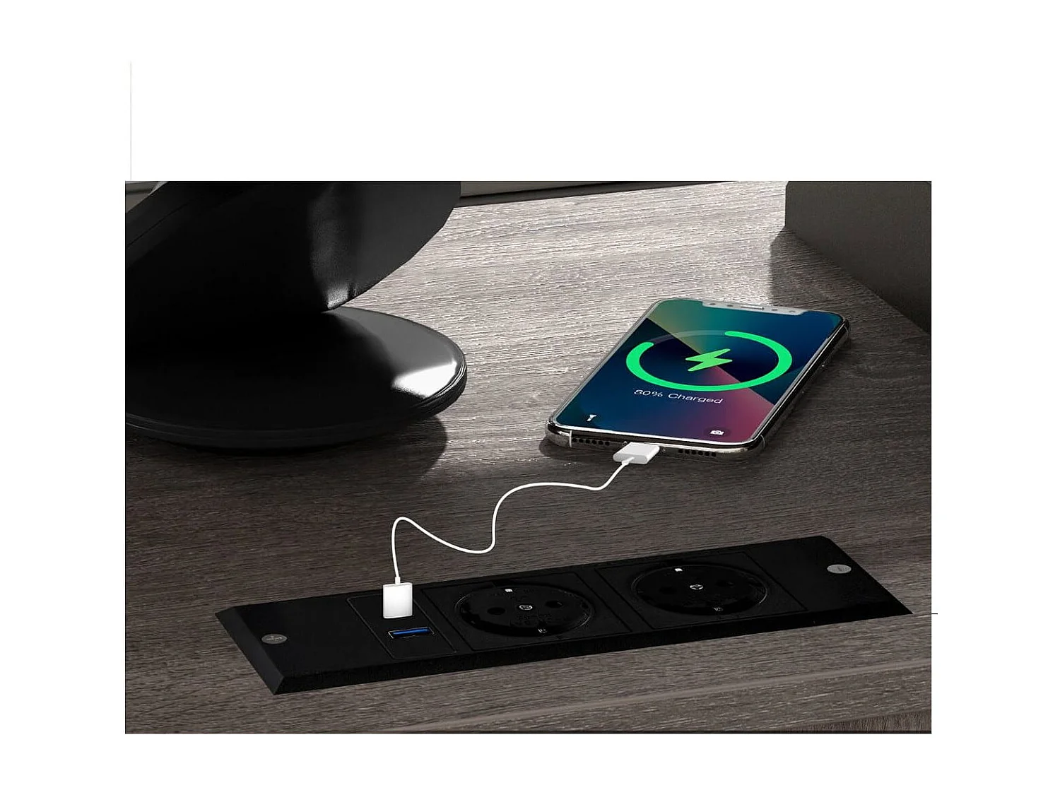 Szafka na dokumenty i drukarkę ze stacją zasilającą 60x43,5x65,5 cm