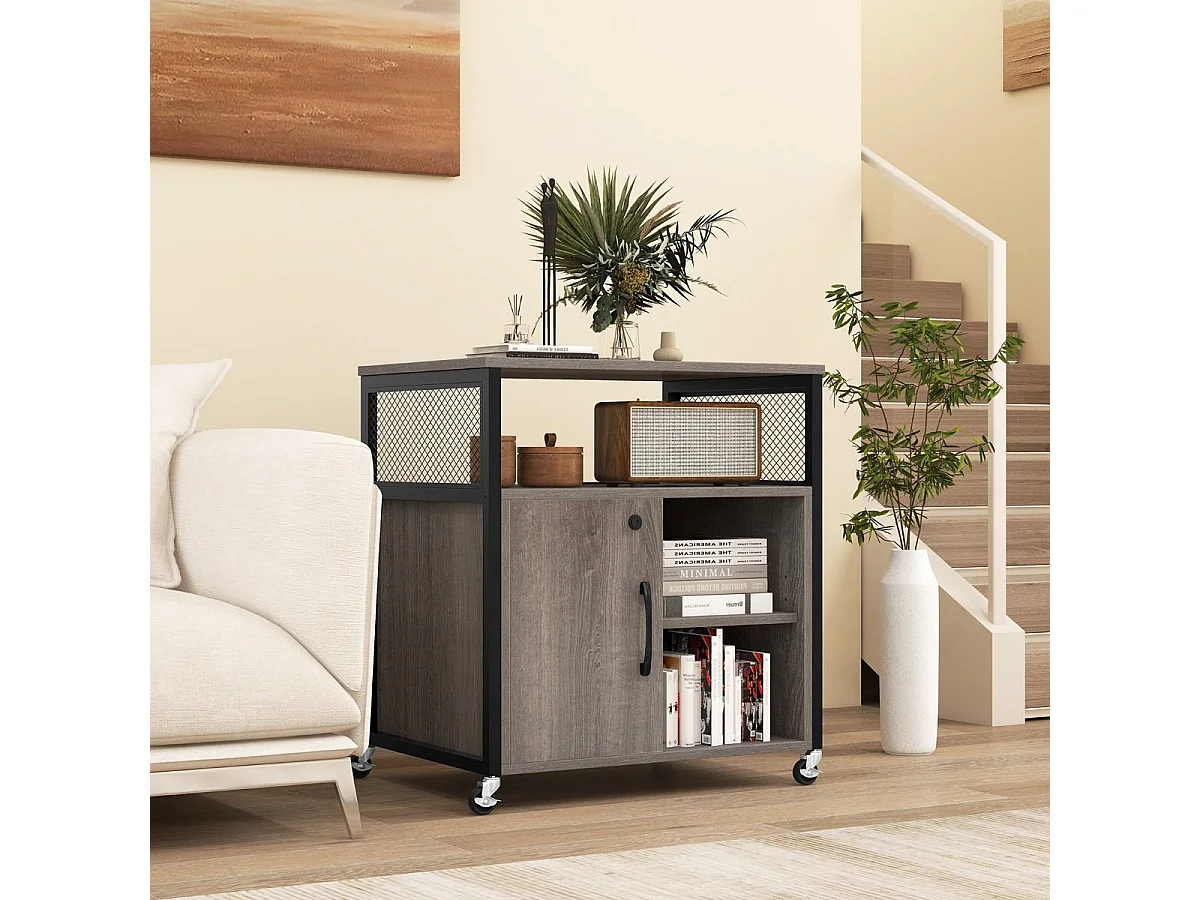 Szafka na dokumenty i drukarkę ze stacją zasilającą 60x43,5x65,5 cm