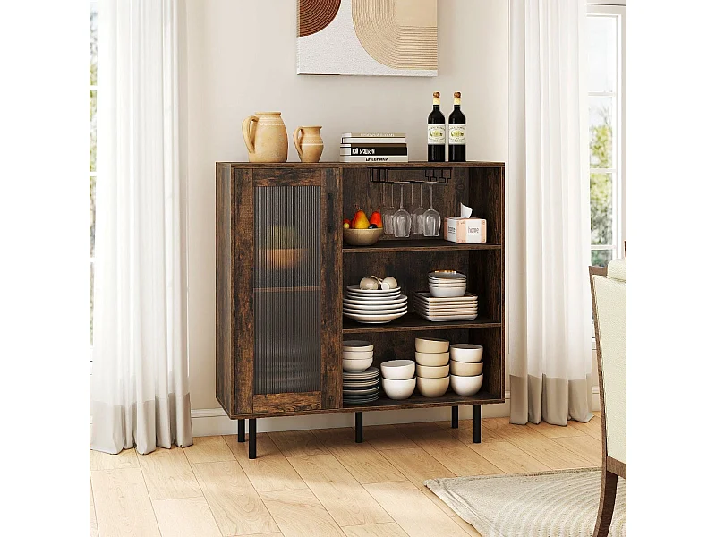 Kredens kuchenny szafka z uchwytami na kieliszki Komoda kuchenna