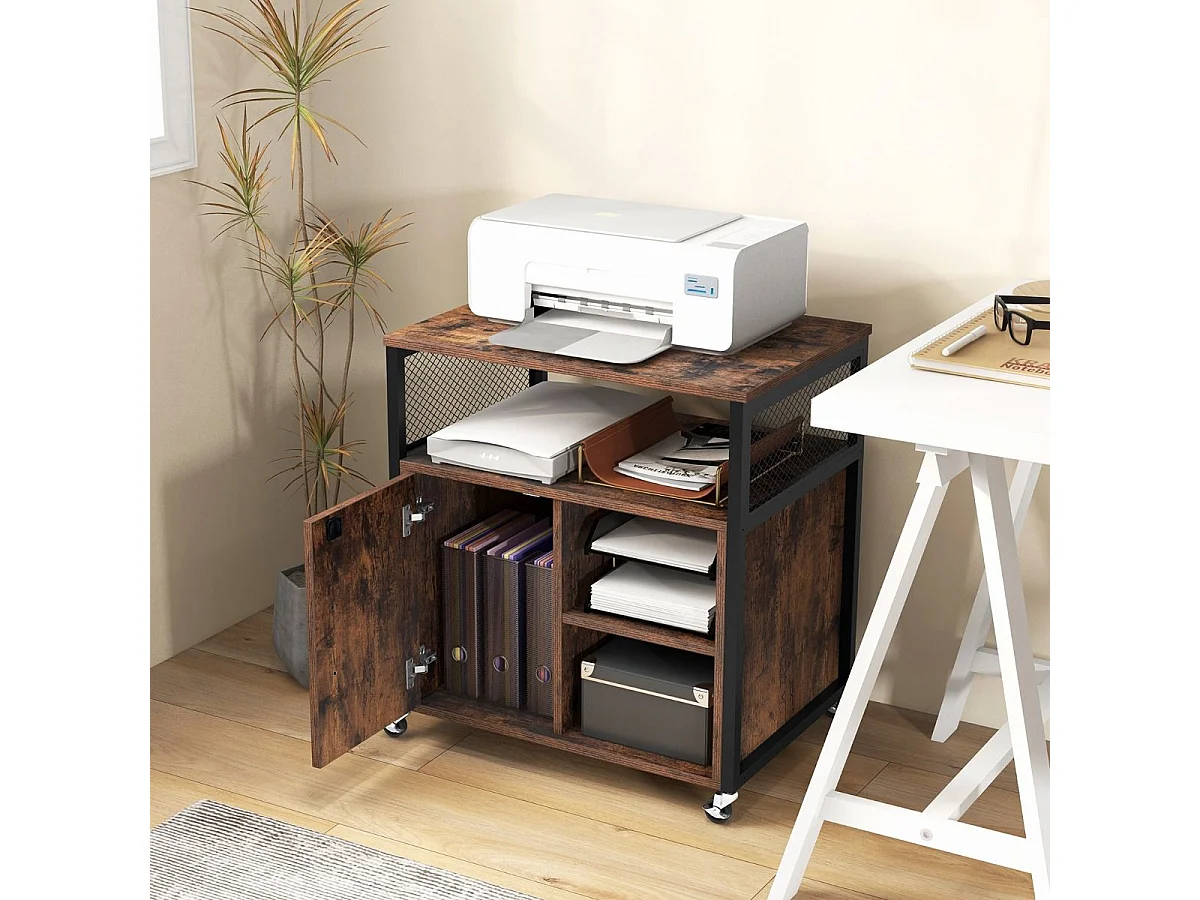 Szafka na dokumenty i drukarkę ze stacją zasilającą 60x43,5x65,5 cm