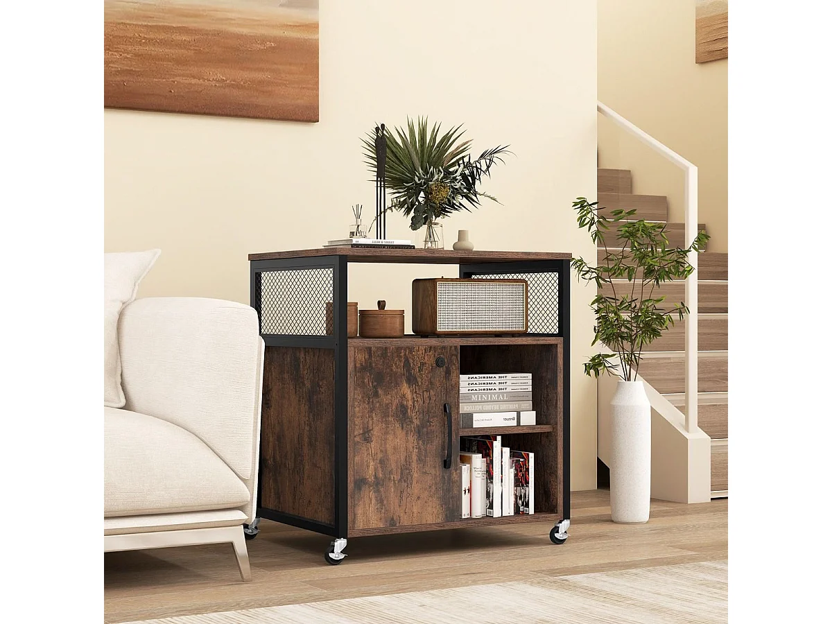 Szafka na dokumenty i drukarkę ze stacją zasilającą 60x43,5x65,5 cm