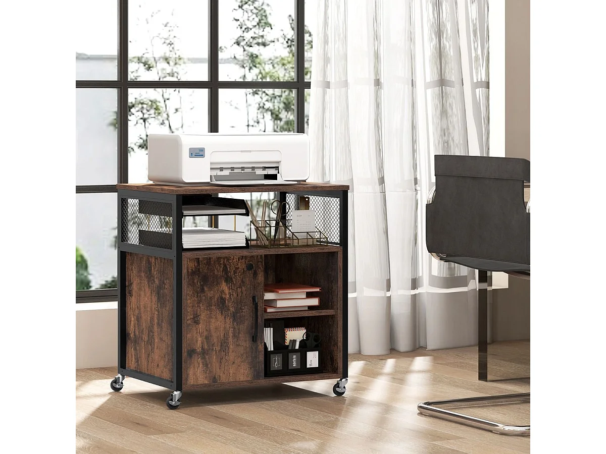 Szafka na dokumenty i drukarkę ze stacją zasilającą 60x43,5x65,5 cm