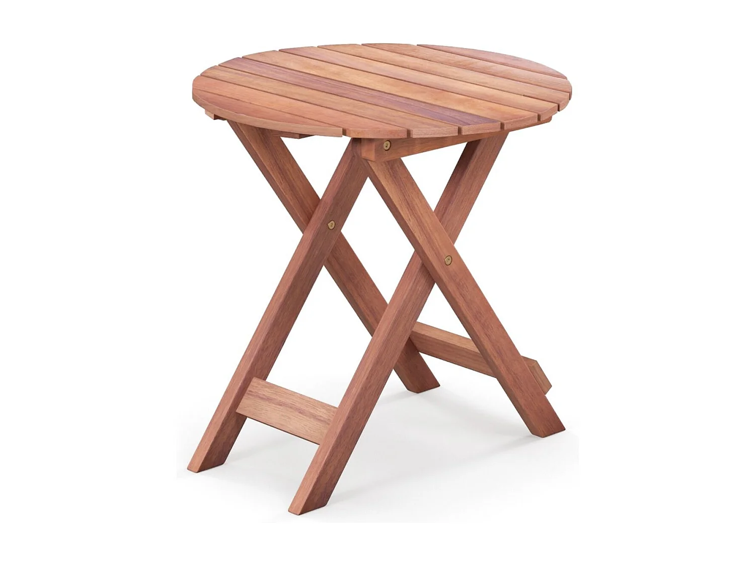 Beistelltisch Akazienholz Gartentisch klein Balkontisch Rund 46 x 46 x 45 cm