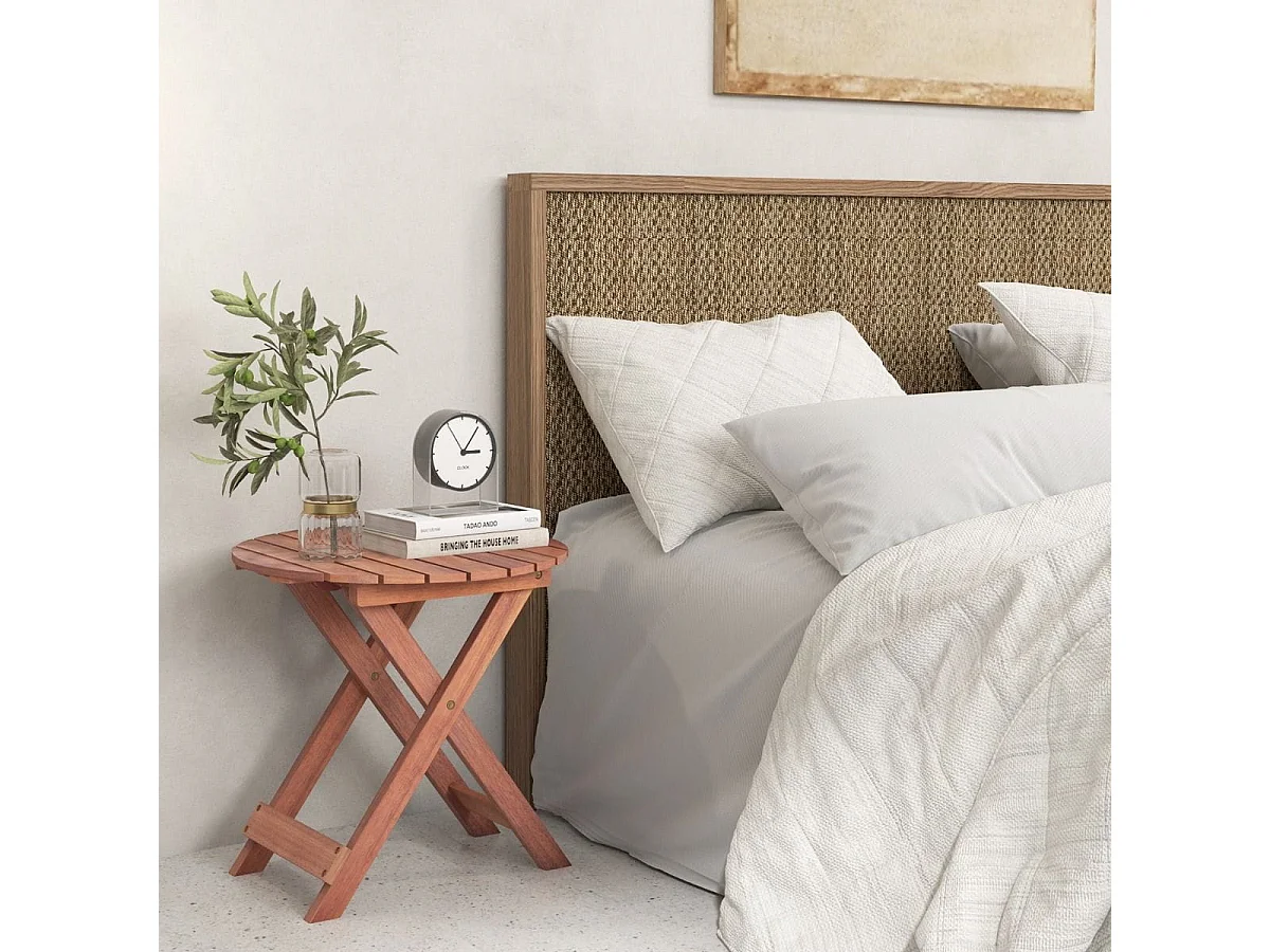 Beistelltisch Akazienholz Gartentisch klein Balkontisch Rund 46 x 46 x 45 cm