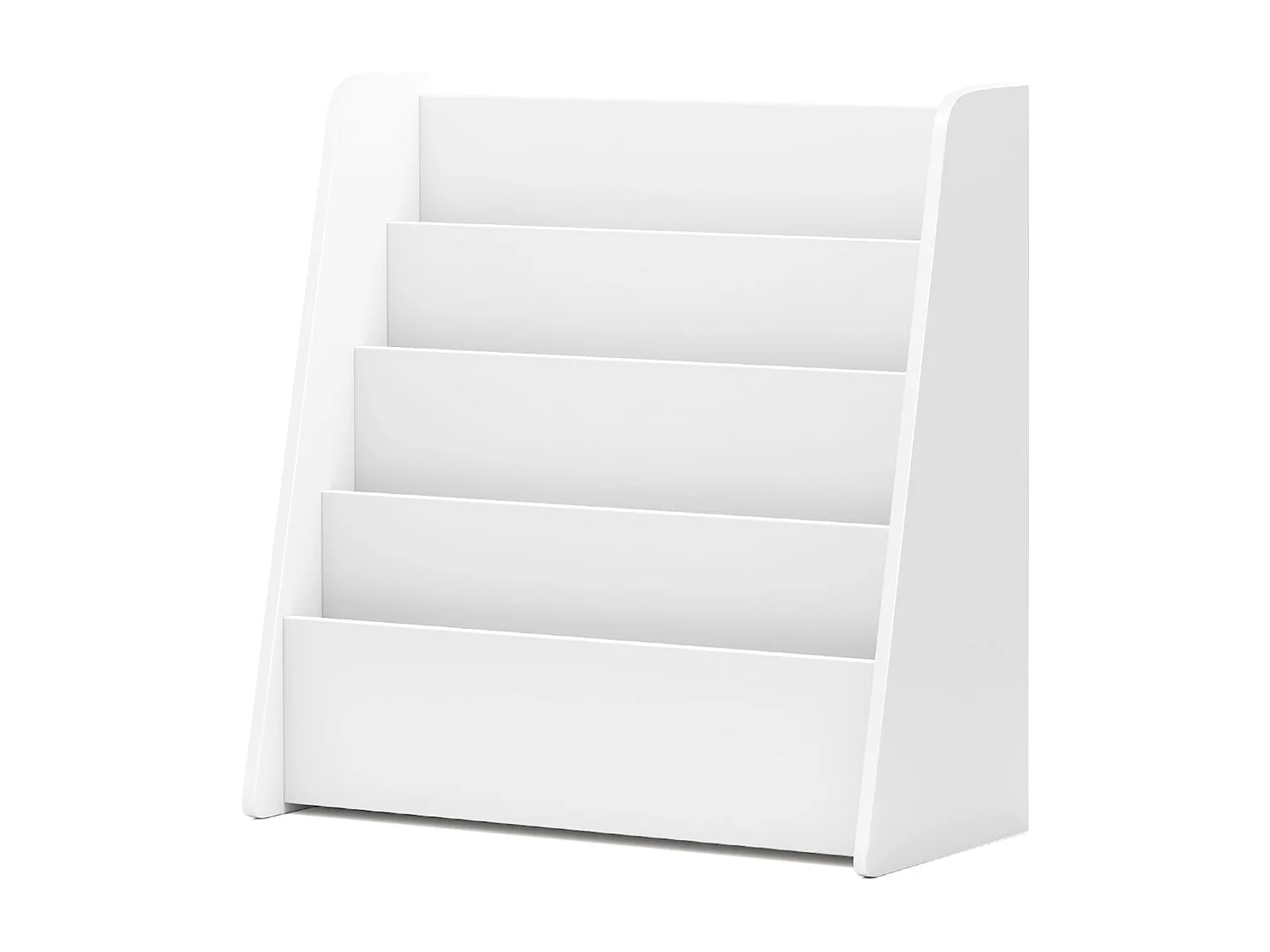 Kinder Bücherregal  mit 4 Ablagefächern Kinderregal Zeitschriftenständer bücherständer Weiß