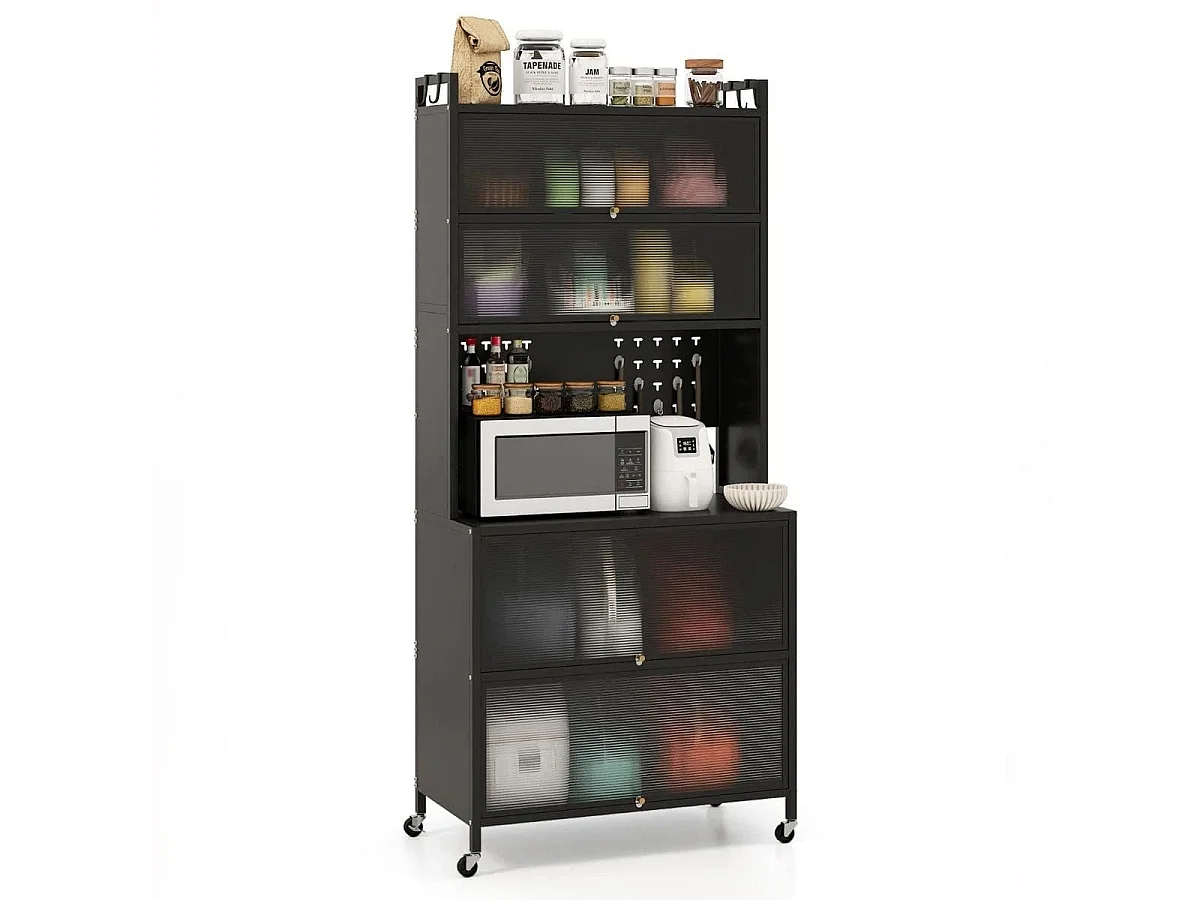 Kredens kuchenny mobilny Czarna komoda