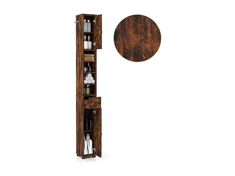 Wąska stojąca szafka łazienkowa Szafka do łazienki