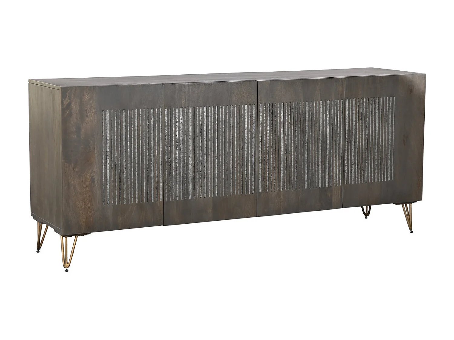 Buffet met metalen handgreep 177x45x77 bruin