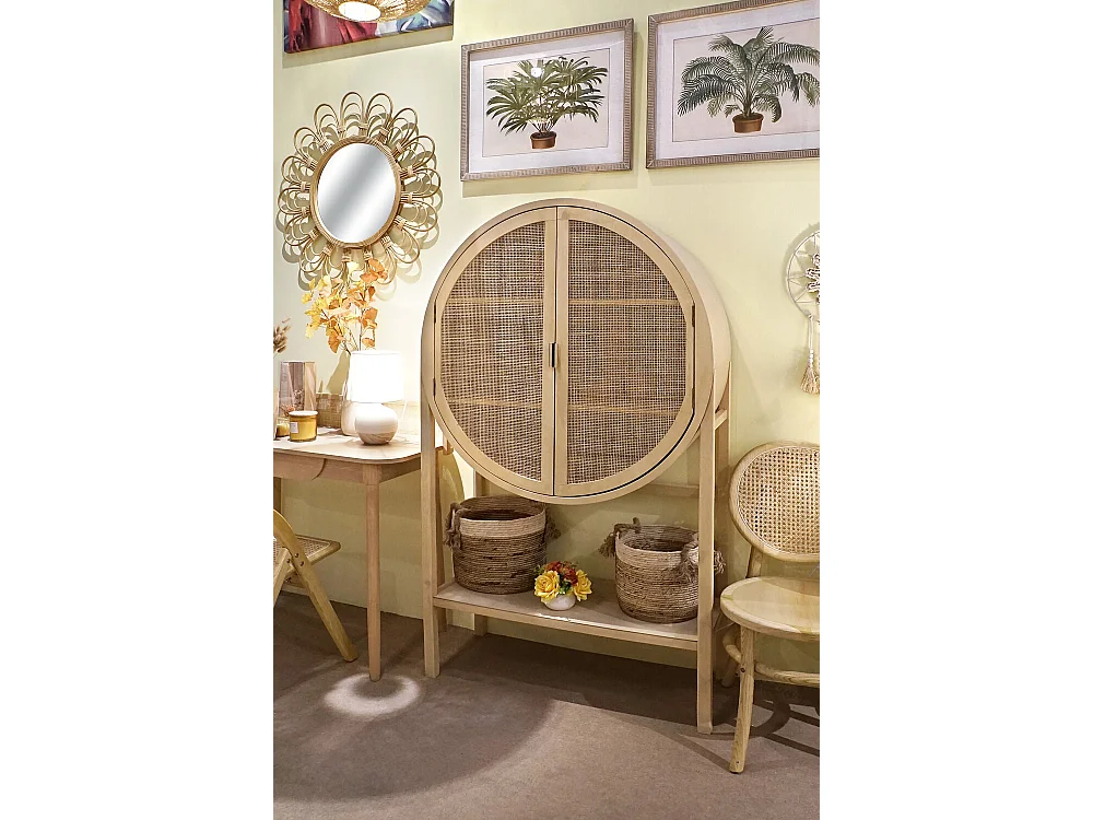 Aparador Paulownia em MDF 90x40x160 Natural