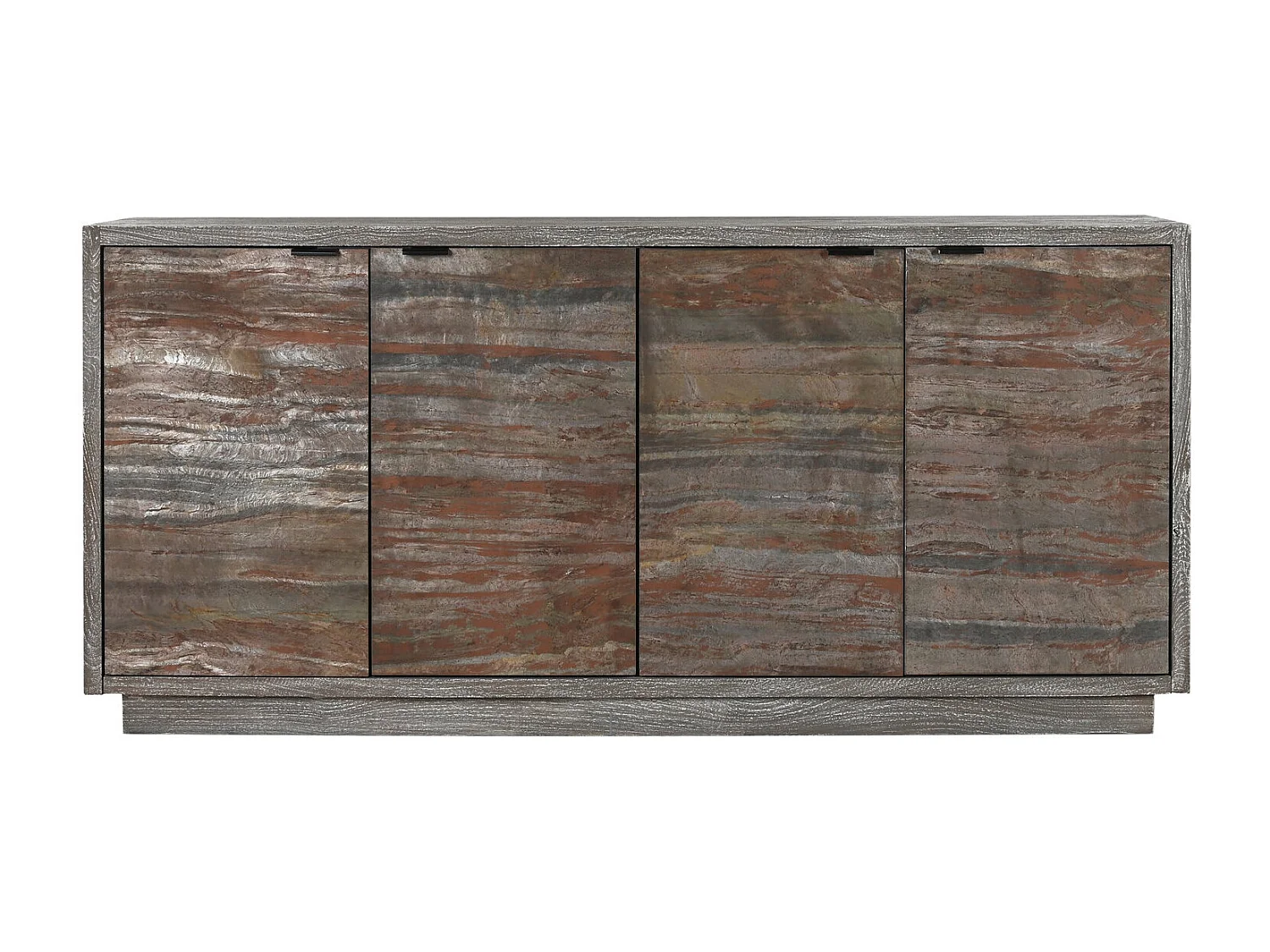 Buffet de pedra de manga 175x40x81 cinza áspero