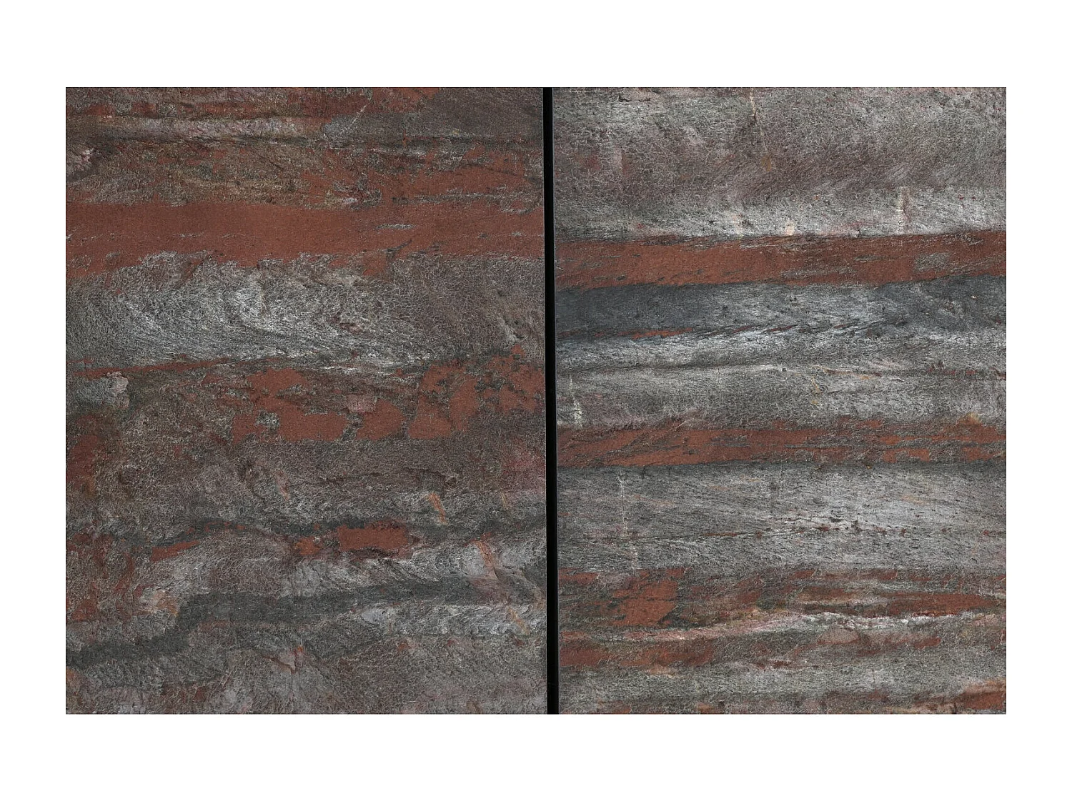 Buffet de pedra de manga 175x40x81 cinza áspero