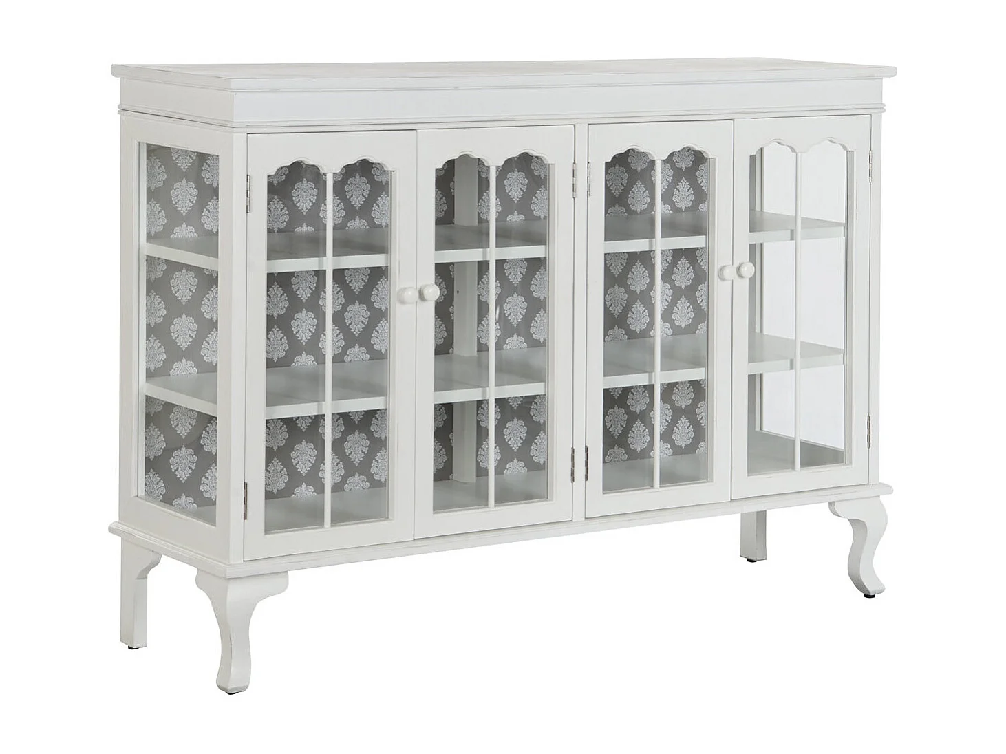 Buffet Fir Glass 142,5 x 40,5 x 101,5 mm Branco