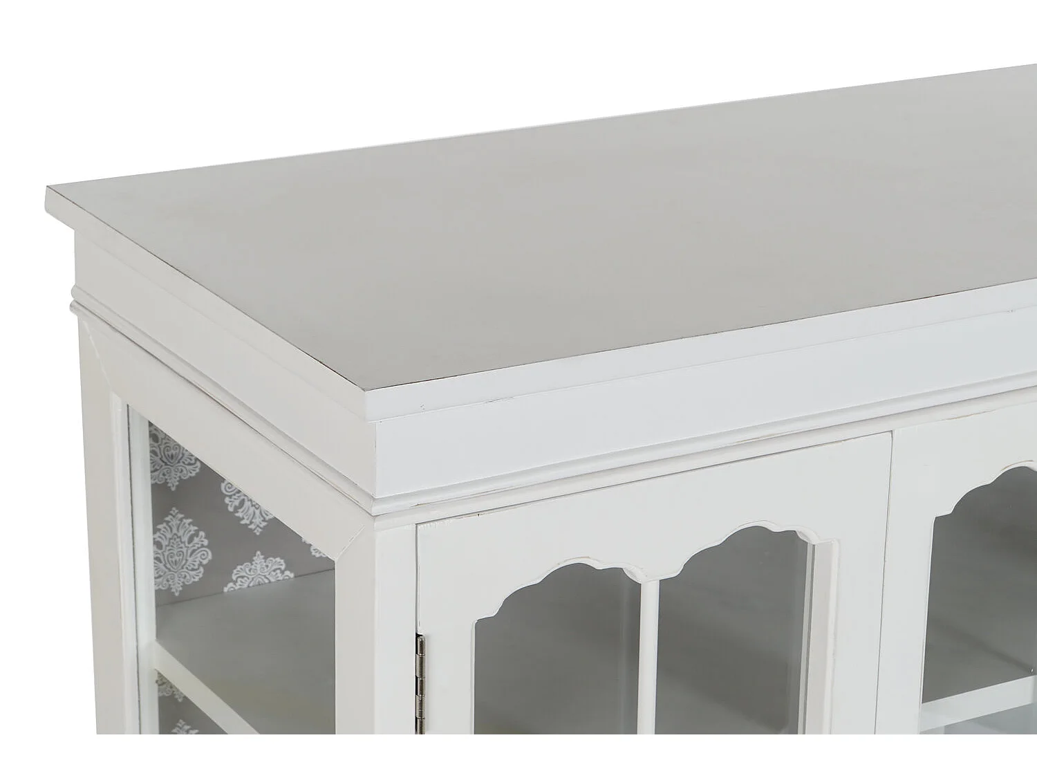 Buffet Fir Glass 142,5 x 40,5 x 101,5 mm Branco