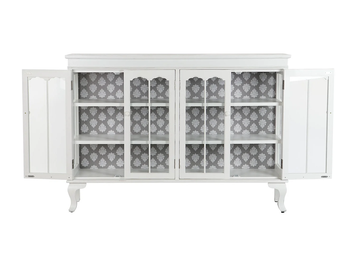 Buffet Fir Glass 142,5 x 40,5 x 101,5 mm Branco