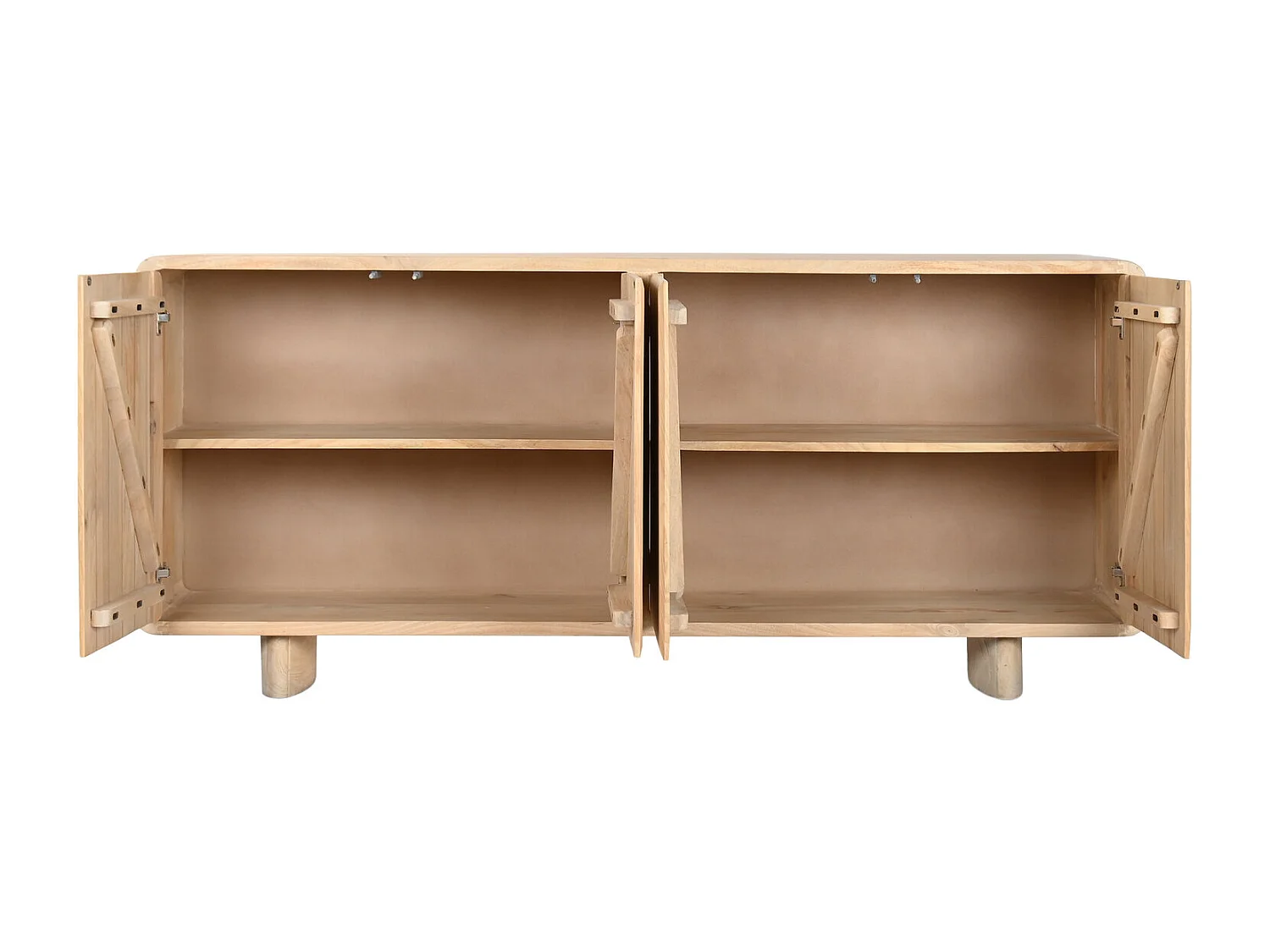 Eikenhouten dressoir 180x40x80 cm, naturel bruin