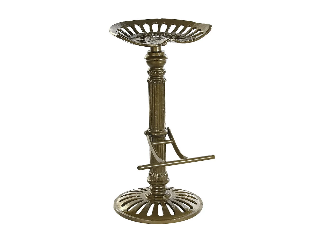 Metalen kruk 44x33x82 goud