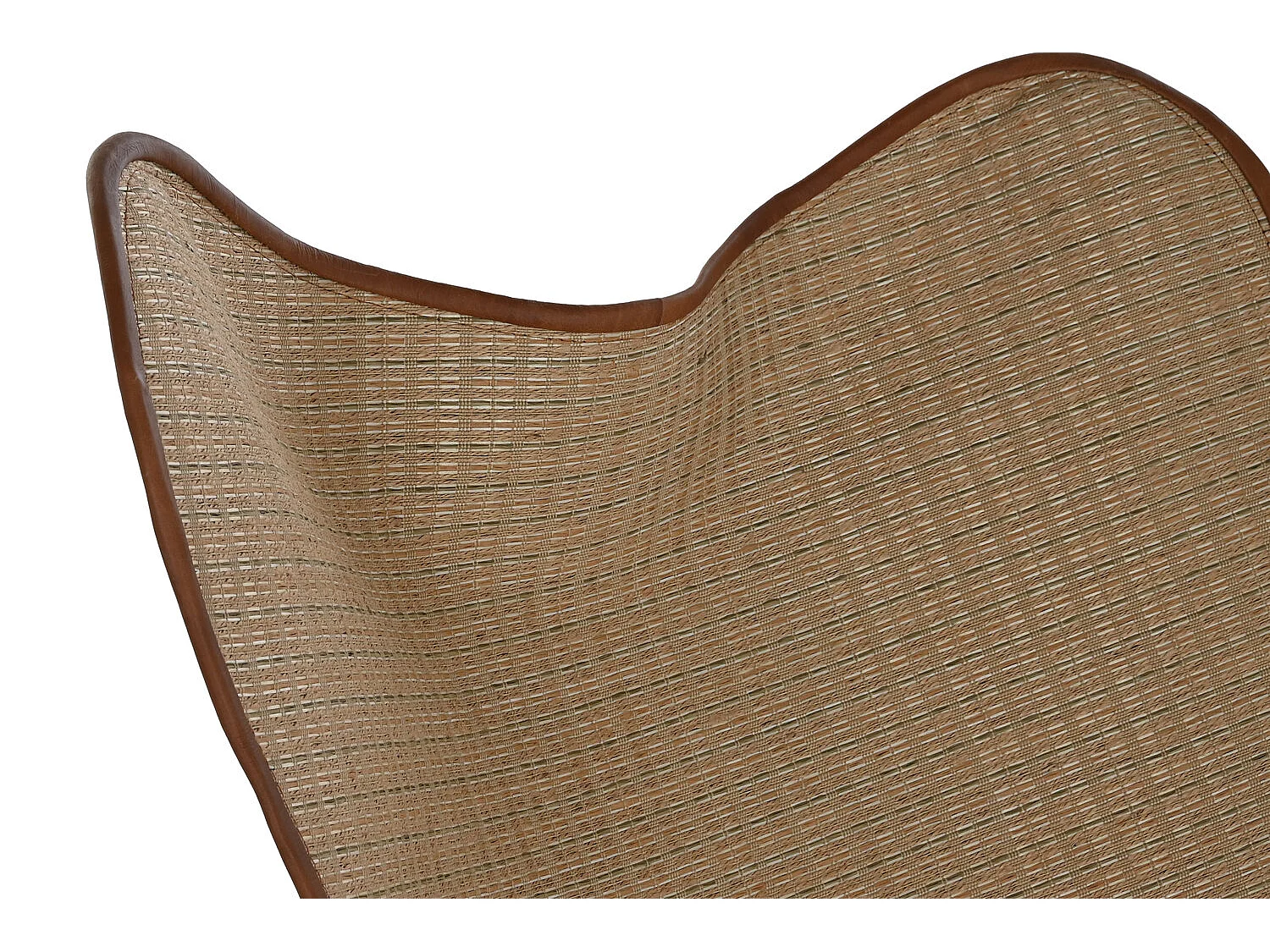 Cadeira de metal com rattan 74x78x92