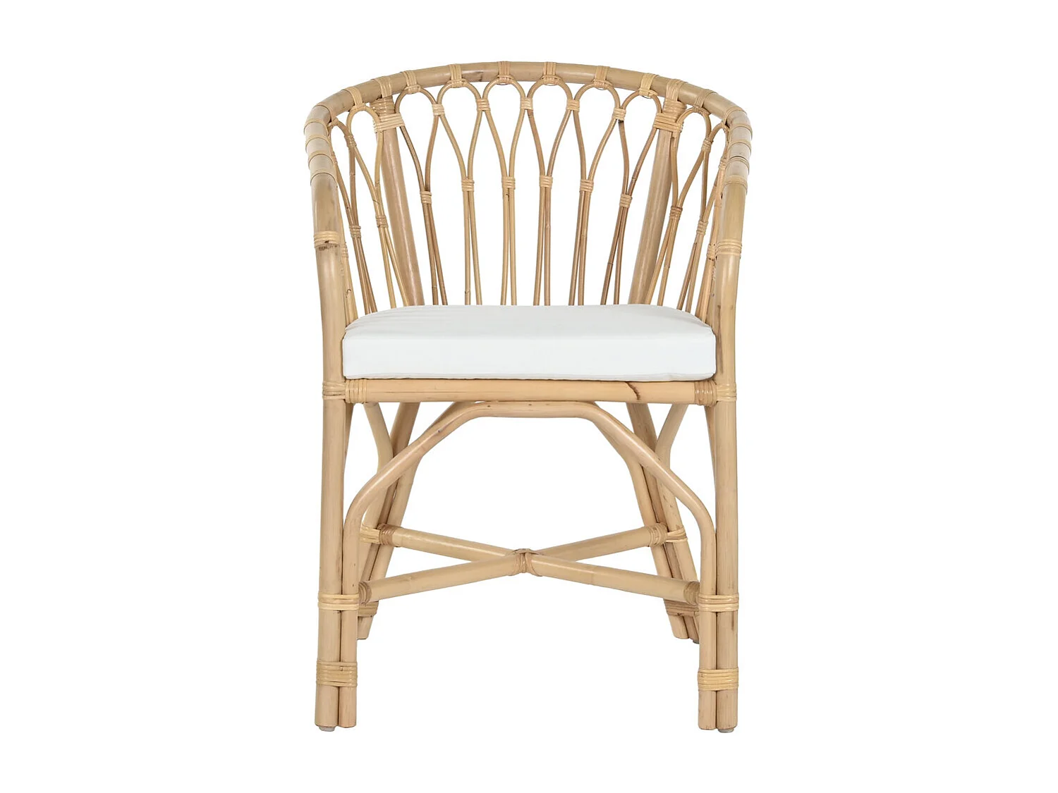 Silla Bambu Ratan 58X60X83 Natural