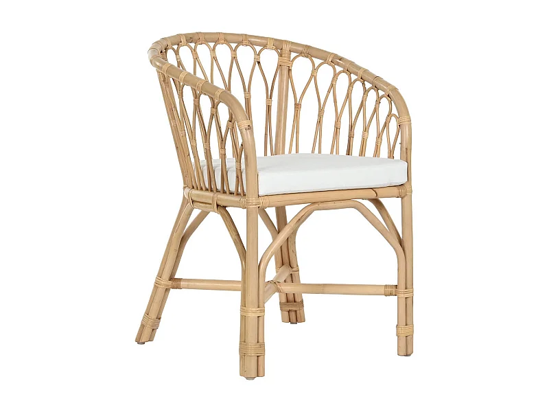 Silla Bambu Ratan 58X60X83 Natural