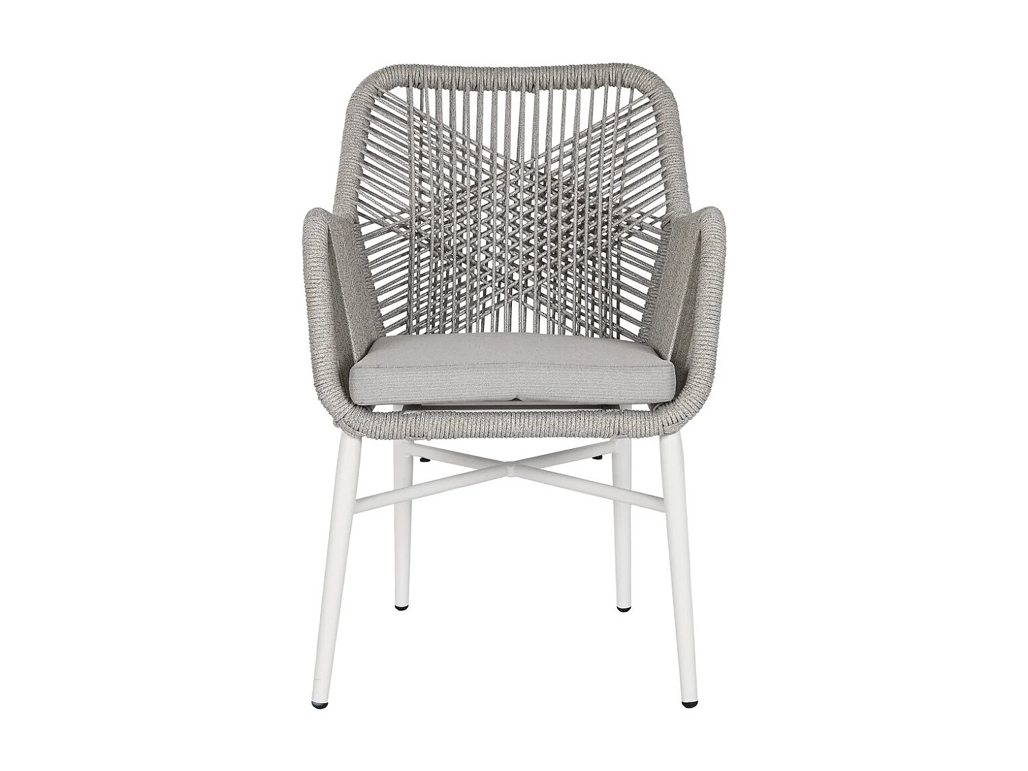 Cadeira de alumínio com rattan sintético 57x63x84 com almofada