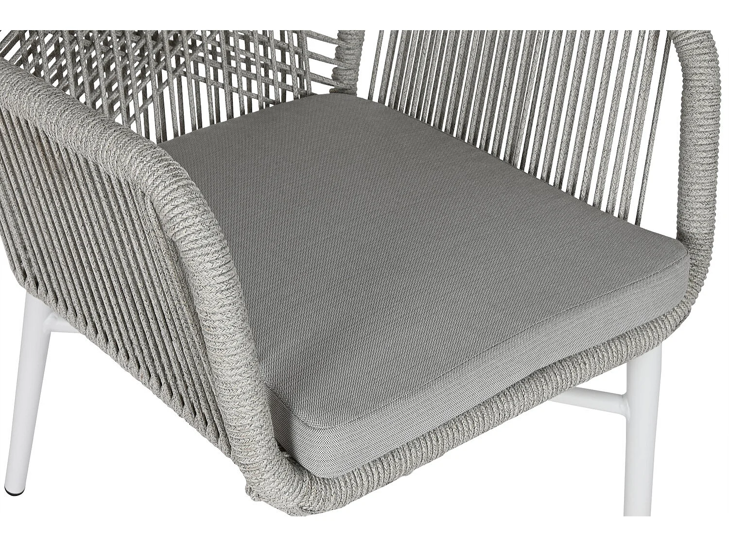 Cadeira de alumínio com rattan sintético 57x63x84 com almofada