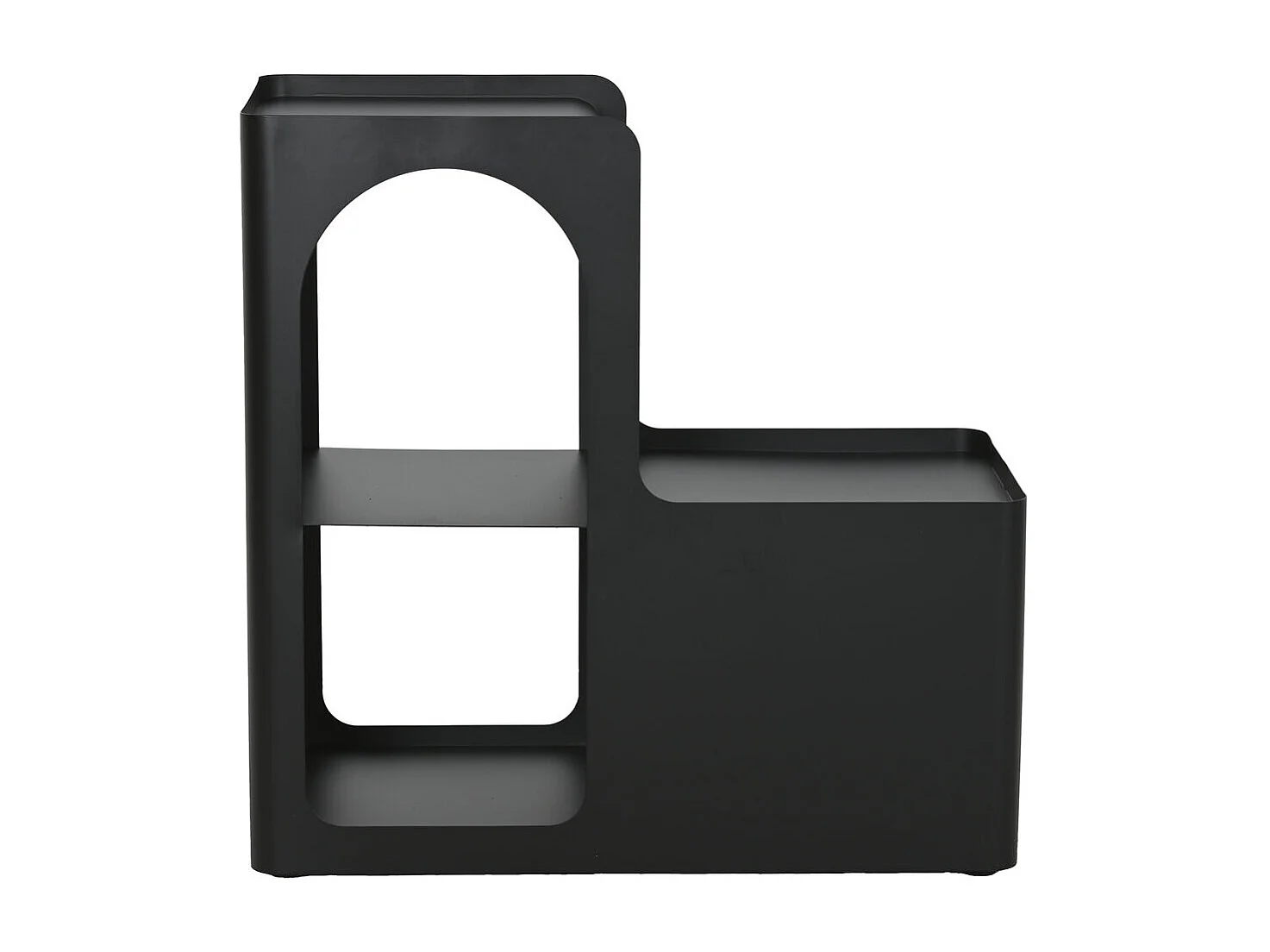 Mesa lateral de metal 60x30x60 preta