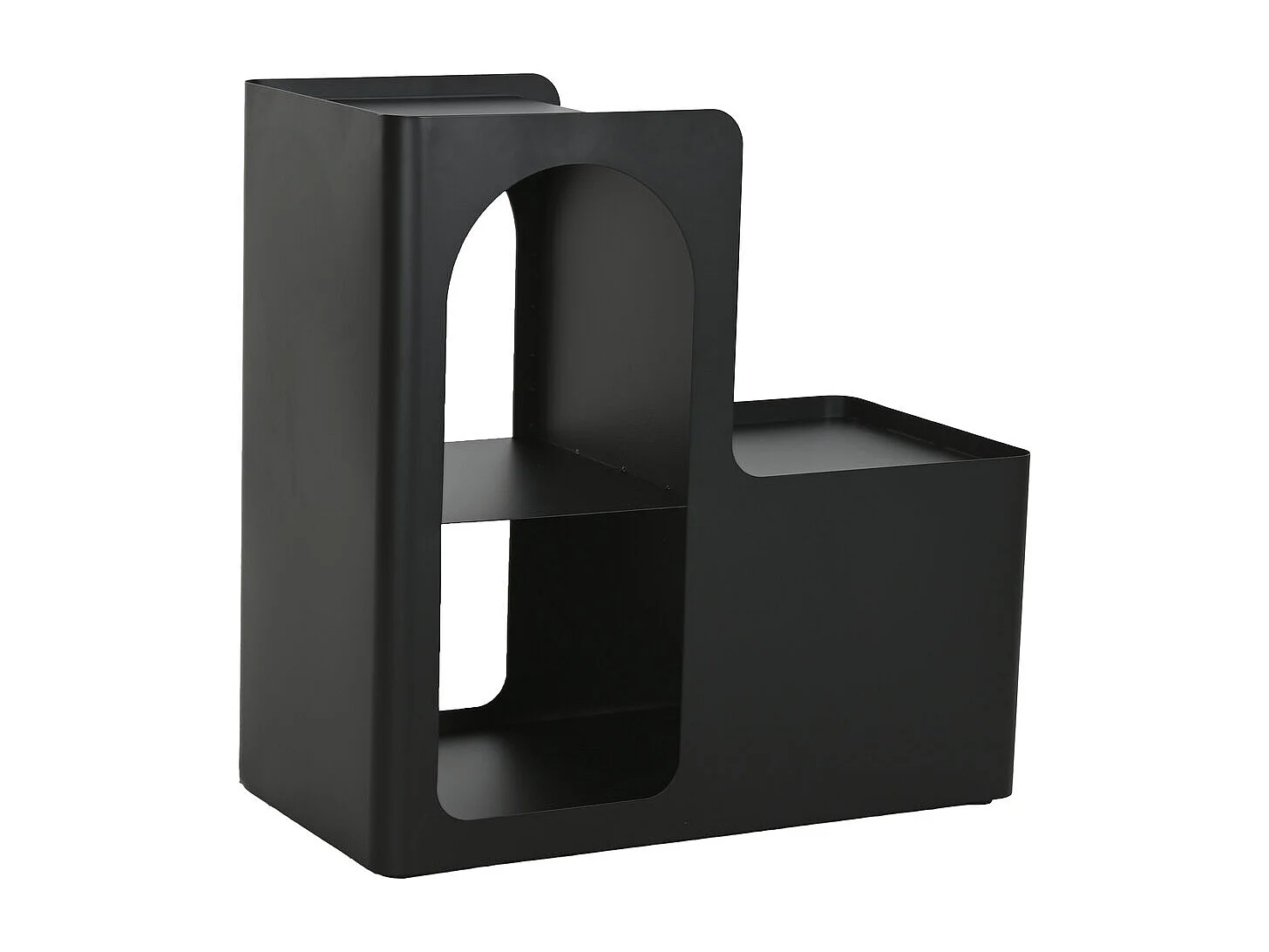 Mesa lateral de metal 60x30x60 preta