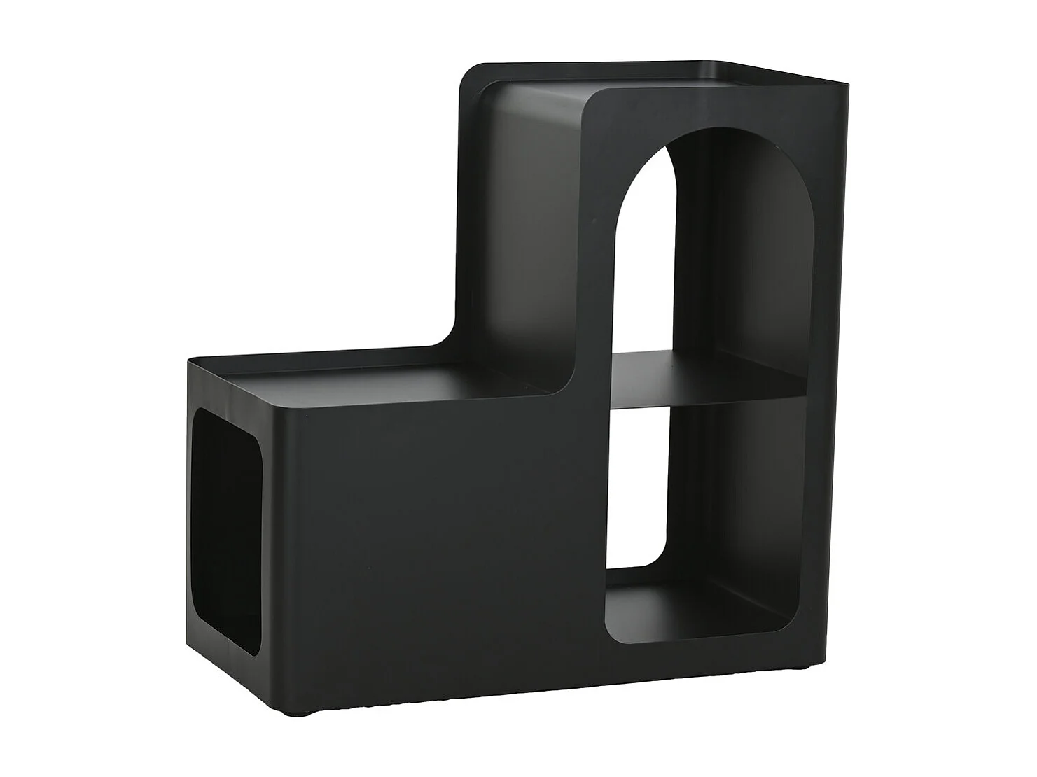 Mesa lateral de metal 60x30x60 preta