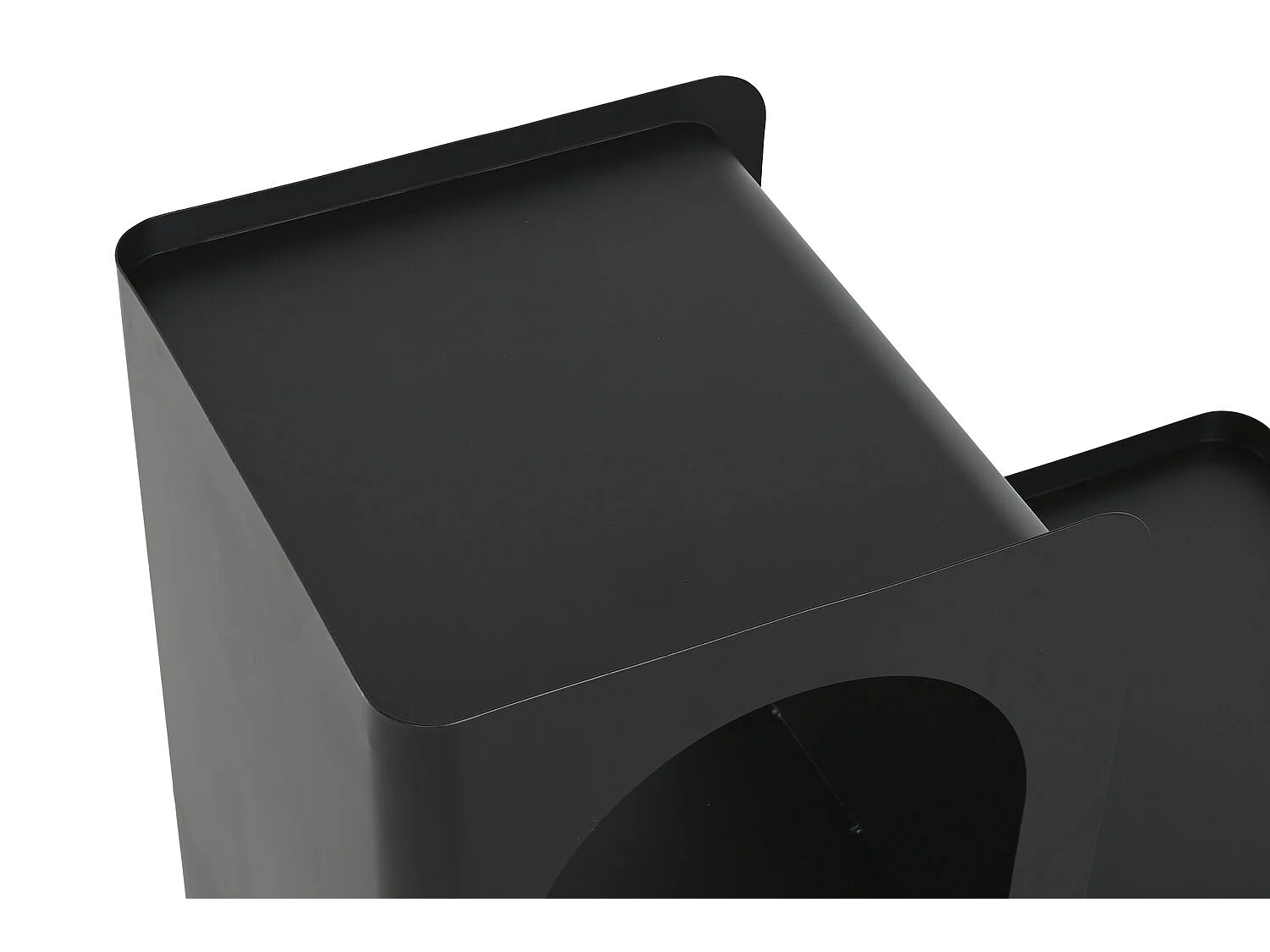 Mesa lateral de metal 60x30x60 preta