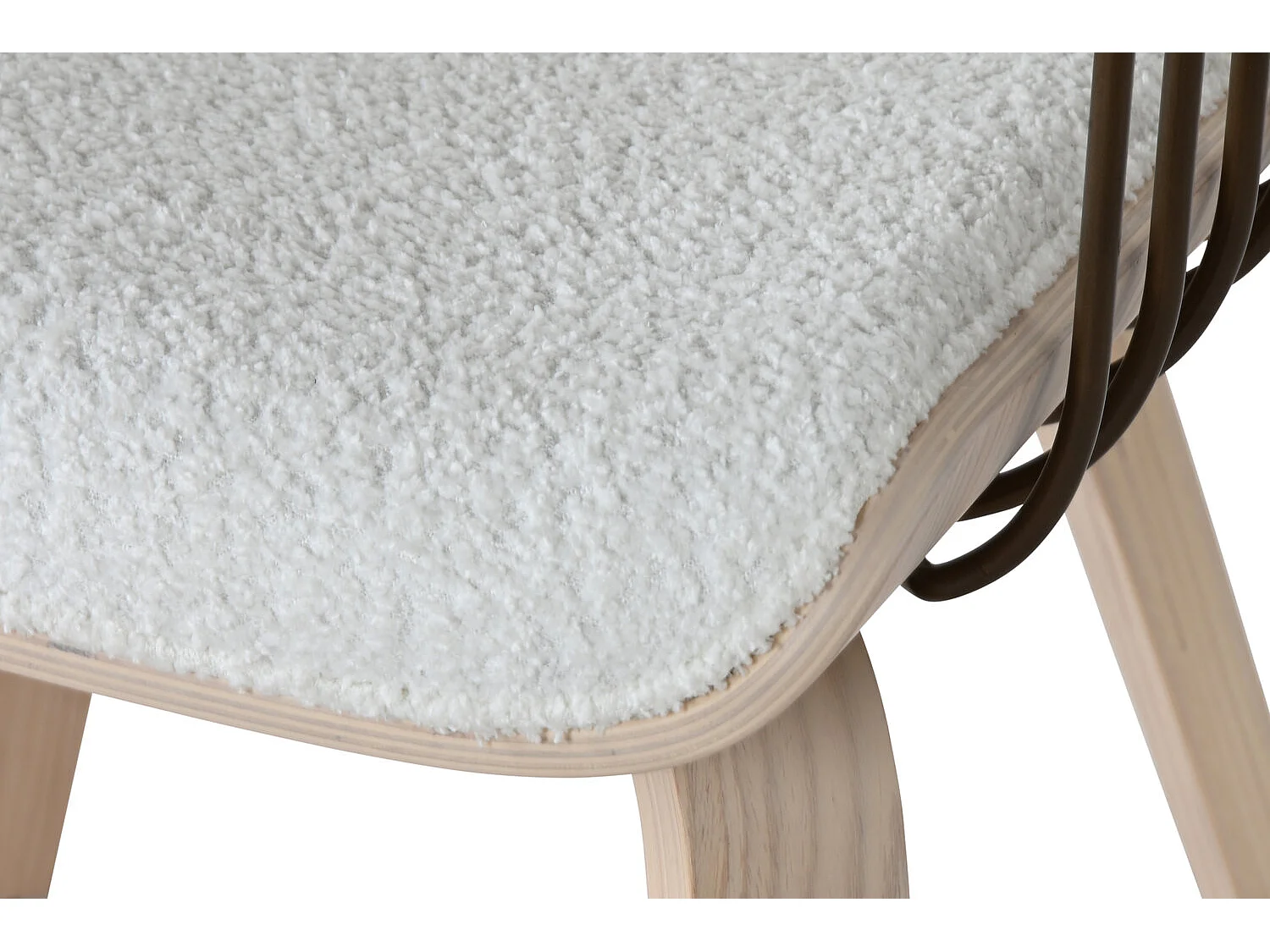 Sedia in legno e poliestere 51X55X76,5 Bianco