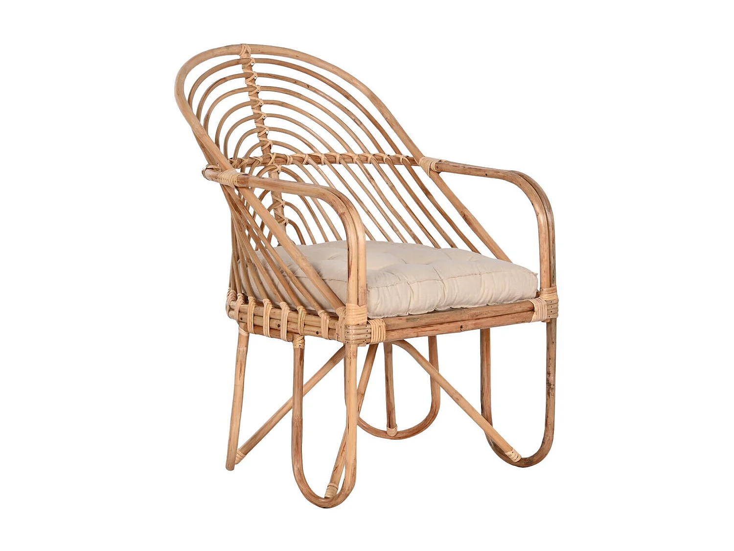 Bamboe Ratan Stoel 58x61x87 Naturel