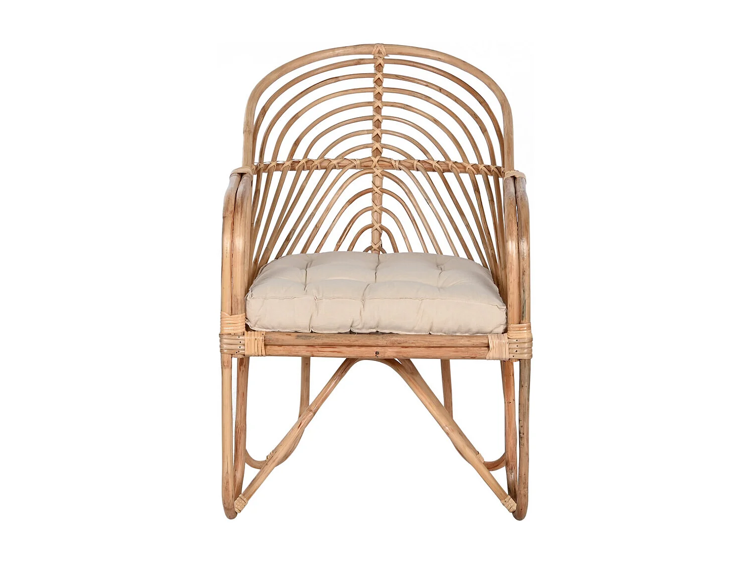 Bamboe Ratan Stoel 58x61x87 Naturel