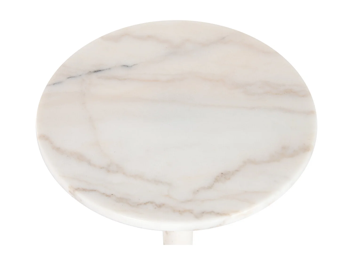 Bijzettafel Marmer Metaal 41x41x58 Wit