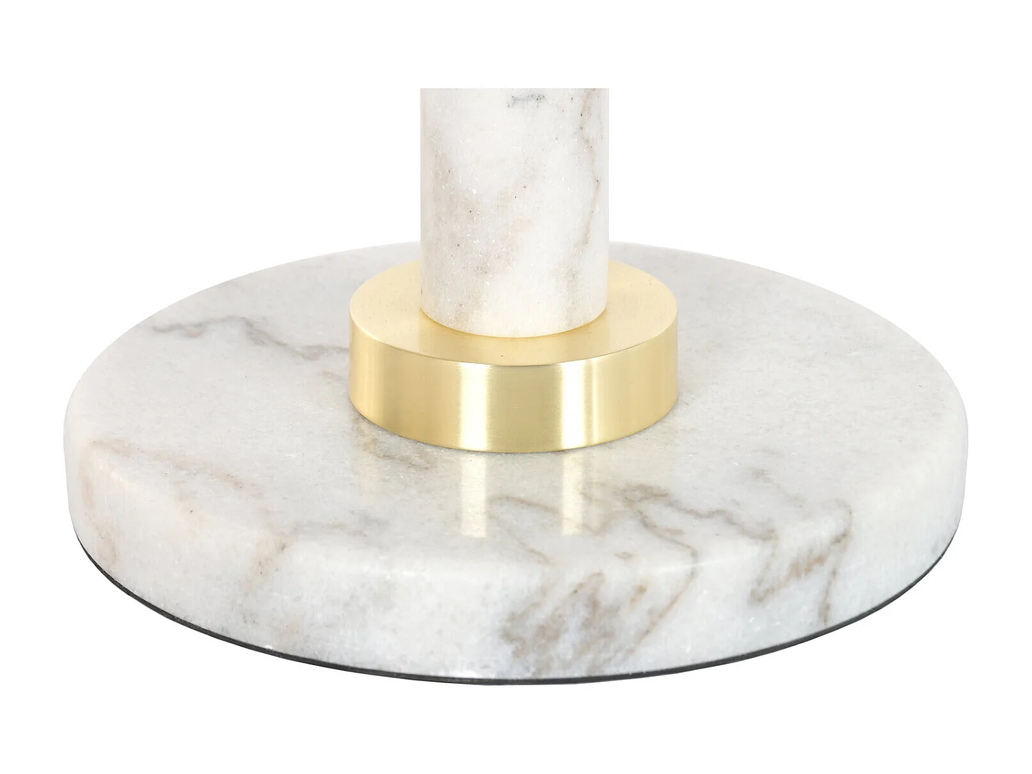 Bijzettafel Marmer Metaal 41x41x58 Wit