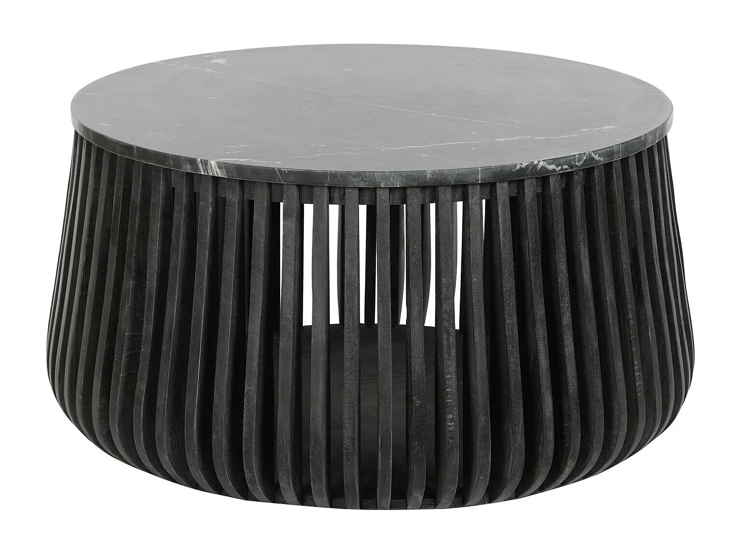 Mesa lateral de mármore de manga 90x90x45 preta