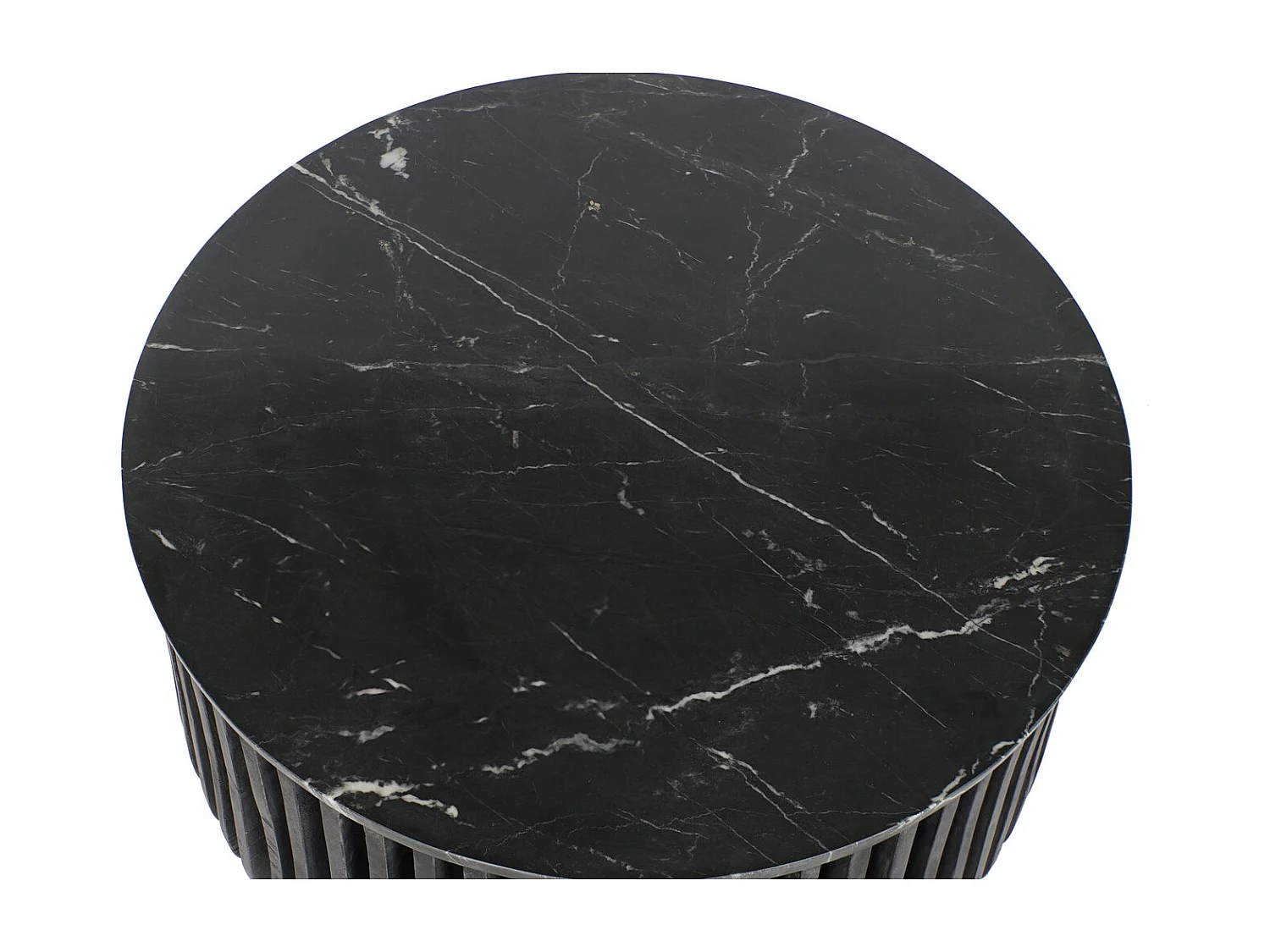 Mesa lateral de mármore de manga 90x90x45 preta