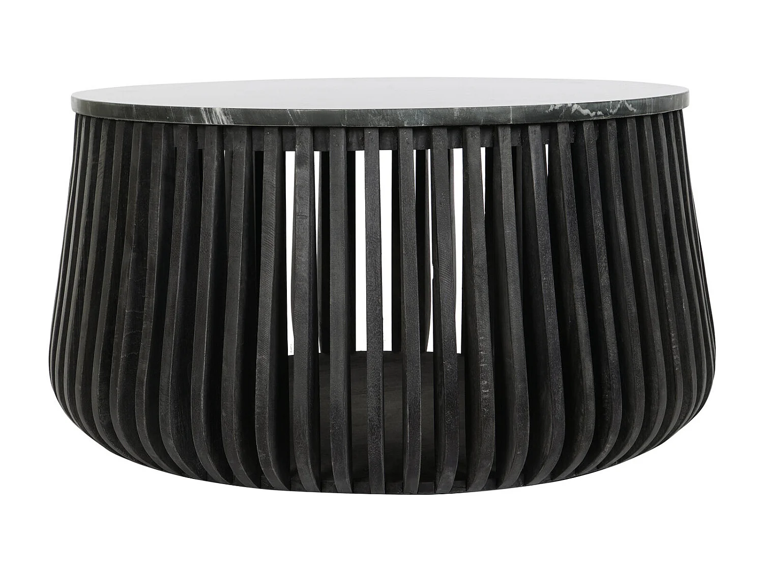 Mesa lateral de mármore de manga 90x90x45 preta