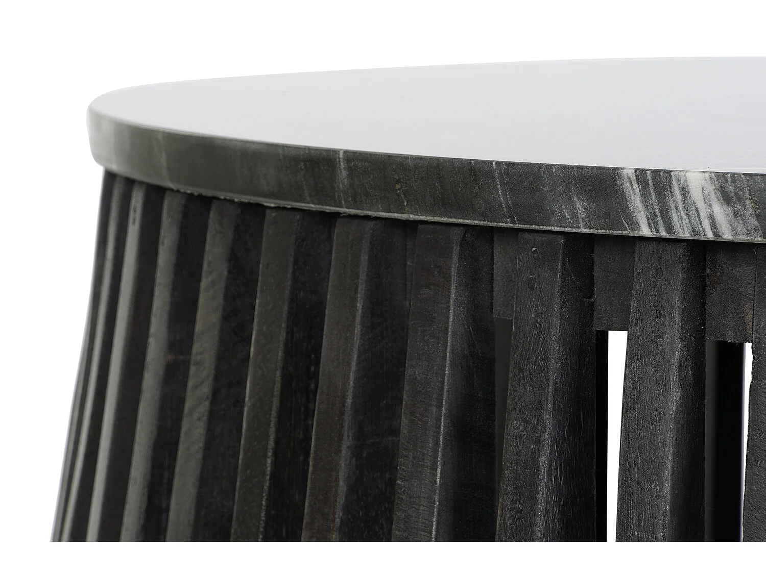 Mesa lateral de mármore de manga 90x90x45 preta