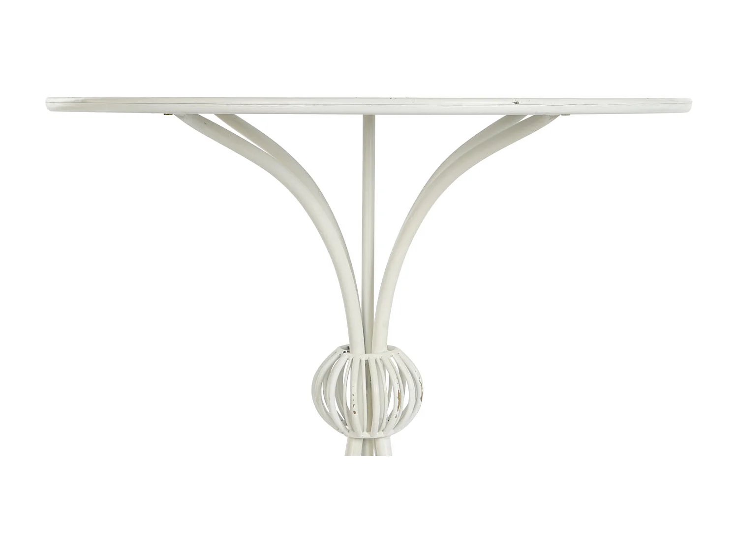 Metalen bijzettafel 81x81x81,5 cm, wit