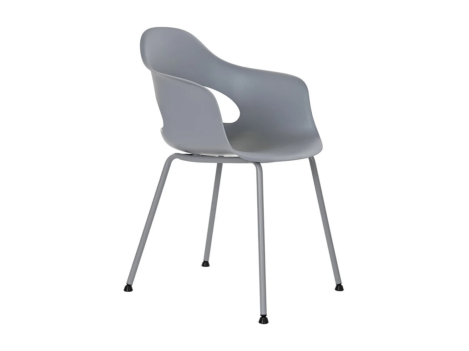 Cadeira de metal PP 56x54x80 cinza claro fosco