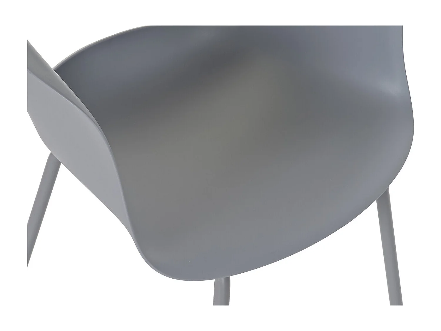 Cadeira de metal PP 56x54x80 cinza claro fosco